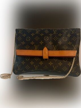 RARE Louis Vuitton Vintage Monogram Pliante Clutch Crossbody Discontinued